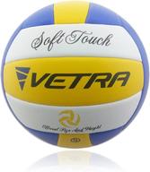 🏐 vetra volleyball soft touch official size 5: ideal for indoor/outdoor beach and gym games logo