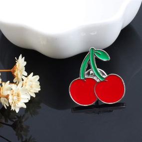 img 1 attached to Urban Beauty Series Enamel Lapel Brooches Pin Set - 6pcs Cartoon Pins for Bags, Jackets, Hats, and DIY Jewelry Decoration