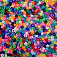 🎨 500 opaque multicolor mix plastic pony beads, 6x9mm, made in the usa - bulk pony beads package for arts & crafts logo