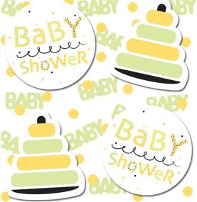 img 1 attached to 🎉 SEO-Optimized Confetti for Baby Showers: Creative Converting - Green and Yellow Gender-Neutral Party Decor