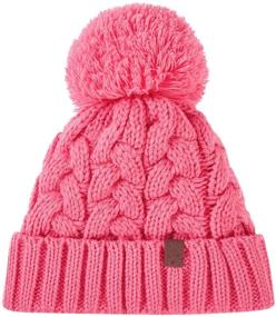 img 1 attached to ❄️ ASUGOS Winter Cotton Weather Fuchsia Girls' Accessories for Chilly Environments