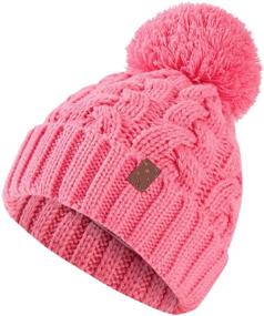img 4 attached to ❄️ ASUGOS Winter Cotton Weather Fuchsia Girls' Accessories for Chilly Environments