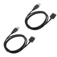 🔌 pack of 2 usb sync data cables for sony walkman nw-a55 a56 a57 a55hn a56hn a57hn nw-a35 nw-a45 nw-zx300 zx300a nw-wm1a wm1z logo