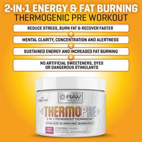 img 2 attached to RAW Synergies Pre Workout Thermogenic Fat Burner Powder for Women and Men - All-Natural Energy & Weight Loss Supplement - Focus & Metabolism Booster Drink - No Artificial Sweeteners - Fruit Punch Flavor - 24 Servings