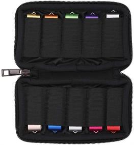 img 2 attached to 📱 Vellgo USB Flash Drive Case - Soft Material Thumb Drive Organizer, Portable Electronic Accessories Bag with 10 Slots for USB Memory Stick