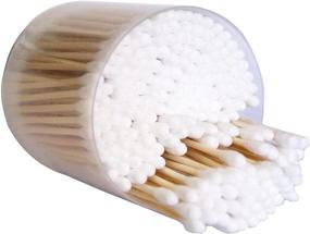 img 3 attached to 🌿 Bulk Pack of 1200 Bamboo Stick Cotton Swabs (6 Packs) - Premium Medical Cotton Swabs - Double Tipped Cleaning Swab for hygienic purposes - High-Quality Absorbent Cotton - Reliable, Highly Absorbent, and Safe for Various Uses