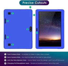 img 2 attached to Wecool 10.1 inch Android Tablet Case - Soft Silica Shell Cover Compatible with YELLYOUTH 10.1, Plum Optimax 10, Lectrus 10, Victbing 10, Hoozo 10, Yuntab 10.1 (K107/K17), Winsing 10, and LLLCCORP 10