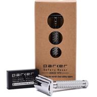 parker 94r 'hefty' de safety razor + 5 high-quality blades logo