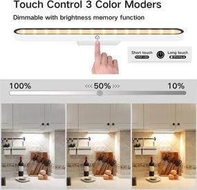 img 3 attached to 🔦 Diomart 28 LED Wireless Under Cabinet Lighting 3 Pack - Dimmable Closet Lights with Touch Control - Rechargeable LED Under Counter Lights - Ideal for Kitchen, Desk, Wardrobe