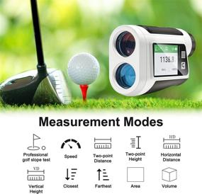 img 1 attached to 🏌️ Rumia Golf Rangefinder: 1200 Yards Range Finder with Slope and Voice Feature for Golfing and Hunting, LCD Touch Screen Display, 6X Magnification, Pin-Seeking and Flag Lock