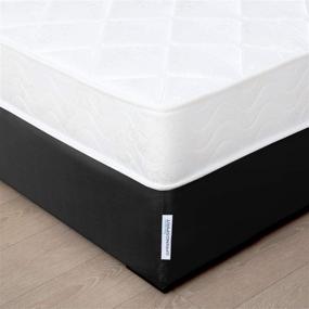 img 2 attached to Black Box Spring Cover Queen Size - Alternatives to Bed Skirts, Elastic Woven Material Wraps Around 4 Sides for Wrinkle-Resistant, Washable, Dustproof Protection
