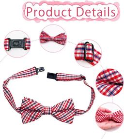 img 1 attached to Stylish 15pcs/Pack Plaid Dog Bow Ties: Perfect for Small Dogs, Cats, and Medium Breeds - Ideal for Wedding Parties and Grooming