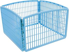 img 4 attached to 🏞️ IRIS USA 24" Exercise 4-Panel Pet Playpen - Blue CI-604 (No Door)
