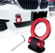 red car decorations sticker - tomall tow hook kit for auto exterior accessories (decoration only) logo