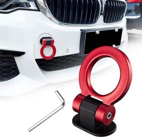 img 4 attached to Red Car Decorations Sticker - TOMALL Tow Hook Kit for Auto Exterior Accessories (Decoration Only)