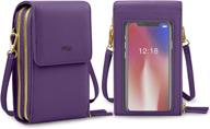 feqo crossbody screen cellphone mobile women's handbags & wallets logo