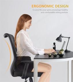 img 3 attached to 💺 Optimize Your Workstation Comfort with the ETasker Ergonomic Office Chair - Adjustable Arms and Breathable Mesh for Home and Office Spaces