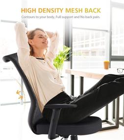 img 2 attached to 💺 Optimize Your Workstation Comfort with the ETasker Ergonomic Office Chair - Adjustable Arms and Breathable Mesh for Home and Office Spaces