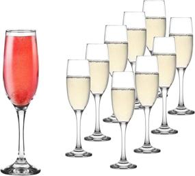 img 1 attached to 🍾 Exquisite Classic Flute Champagne Glasses for All Celebrations