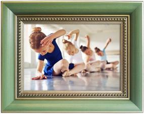 img 3 attached to 🖼️ Tiffanini Traditional Gallery green 5x7 inch solid hardwood picture frames