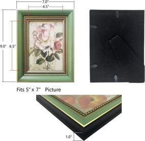 img 2 attached to 🖼️ Tiffanini Traditional Gallery green 5x7 inch solid hardwood picture frames