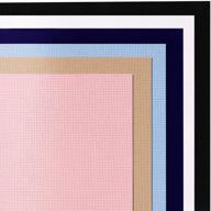 14 count aida cloth: 6 color cotton classic reserve cross stitch embroidery fabric for diy needlework crafts - 12 x 18 inch (black, white, pink, khaki, sky blue, navy blue) logo