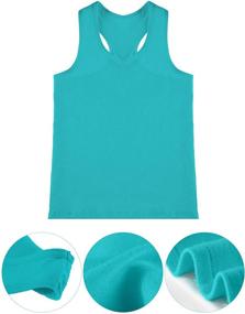 img 1 attached to 👚 Girl's Sleeveless Racerback Crop Top for Ballet, Gymnastics, and Dancewear - 3 Pieces