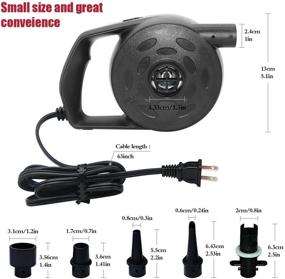 img 1 attached to Chamvis Electric Air Pump: High Power Inflator Deflator for Quick-Fill Air Mattresses, Rafts, Pools, and More - AC 120V, 1.2 PSI 600L/min with Nozzles