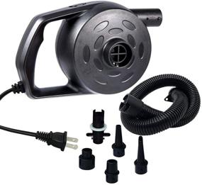 img 4 attached to Chamvis Electric Air Pump: High Power Inflator Deflator for Quick-Fill Air Mattresses, Rafts, Pools, and More - AC 120V, 1.2 PSI 600L/min with Nozzles