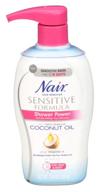 🥥 nair sensitive shower power hair remover with coconut oil - 12.6 oz (pack of 2) logo