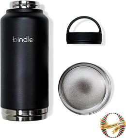 img 2 attached to Bindle Bottle 24oz Black: Double Walled Stainless Steel Water Bottle with Storage Compartment - Keeps Drinks Cold for 24 Hours, Hot for 12