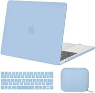 🔵 premium mosiso macbook pro 13 inch case 2016-2020 - durable hard shell, keyboard cover, & neoprene bag - airy blue logo