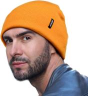 🧢 furtalk unisex winter knit cap - cuffed plain skull hat for men and women - stylish beanie accessory logo