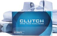 👔 clutch men's dryer sheets: powerful fabric softener for men's clothing - 40 count box logo