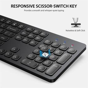 img 1 attached to 💻 Premium Full Size Wireless Keyboard and Mouse Set - WisFox USB, Compatible with Windows, Computer, PC, Desktop, Laptop - Black