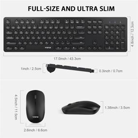 img 3 attached to 💻 Premium Full Size Wireless Keyboard and Mouse Set - WisFox USB, Compatible with Windows, Computer, PC, Desktop, Laptop - Black