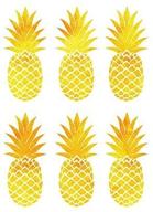 🍍 6-pack of golden pineapples stickers by paper house productions - 2" x 4" size logo