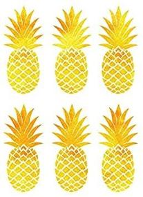 img 1 attached to 🍍 6-Pack of Golden Pineapples Stickers by Paper House Productions - 2" x 4" Size