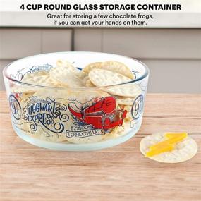 img 2 attached to 🧙 Magical Pyrex Harry Potter Decorated Glass Food Storage 8-pc Set, Perfect for Fans