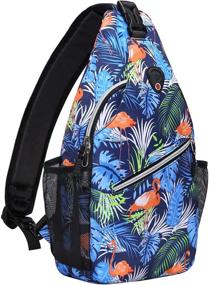 img 4 attached to MOSISO Backpack Crossbody Shoulder Flamingo