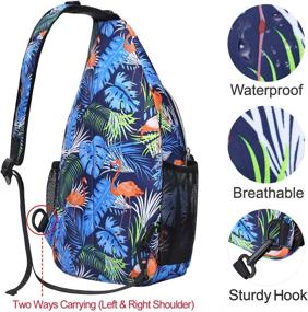 img 1 attached to MOSISO Backpack Crossbody Shoulder Flamingo