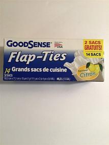 img 1 attached to 🗑️ GoodSense Tall Kitchen Bags with Flap Ties - 14 Bags, 13 GAL (49.2L) - Lemon Scent (14)