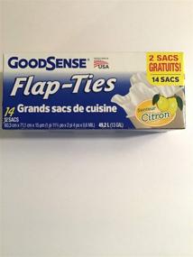 img 2 attached to 🗑️ GoodSense Tall Kitchen Bags with Flap Ties - 14 Bags, 13 GAL (49.2L) - Lemon Scent (14)