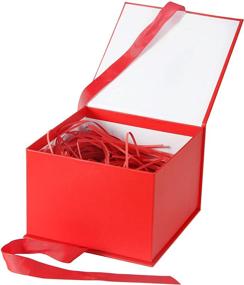 img 1 attached to 🎁 Versatile Red Gift Boxes - Perfect for Christmas, Weddings, Engagements, Graduations, Xmas Holiday, and Valentines Day Gift Wrapping!