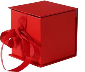 img 3 attached to 🎁 Versatile Red Gift Boxes - Perfect for Christmas, Weddings, Engagements, Graduations, Xmas Holiday, and Valentines Day Gift Wrapping!