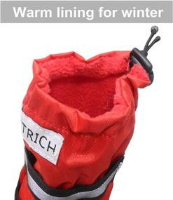 img 1 attached to 🐾 HelloPet Water Resistant Dog Boots: Stay Warm & Slip-Free in Snow Winter, 4PC