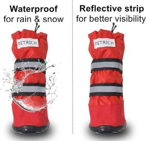 img 2 attached to 🐾 HelloPet Water Resistant Dog Boots: Stay Warm & Slip-Free in Snow Winter, 4PC