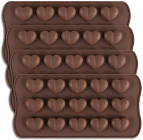 img 4 attached to 🍫 homEdge 15-Cavity Dimpled Heart Shape Chocolate Mold, Silicone Valentine Heart Chocolate Gummy and Candy Mold