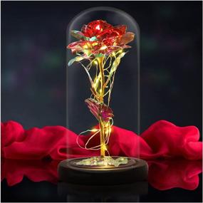 img 4 attached to AHNNER Christmas Galaxy Rose – Special Gifts for Mom, Women, Teenage Girls | 🌹 Beauty and The Beast Rose – Unique Gifts for Women on Thanksgiving, Birthday, Valentine's, and Anniversary