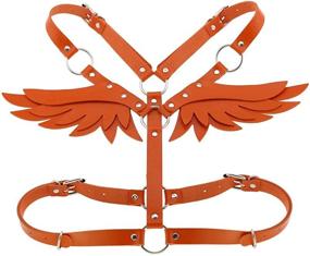 img 4 attached to Women Leather Harness Adjustable Gothic Women's Accessories